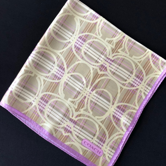 COACH SILK SCARF - Picture 1 of 2